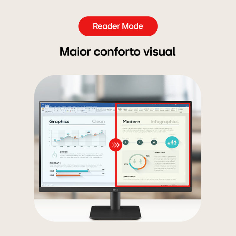 Monitor LG 24 Ips, Full Hd, 100hz, Hdmi, Ajuste De Inclinaç Cor Preto