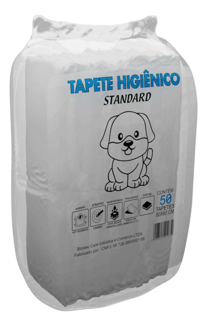 Tapete Higiênico Cachorro 50 Unidades Standard 1ª Linha (80x60) fralda manta absorvente pet cachorro cão