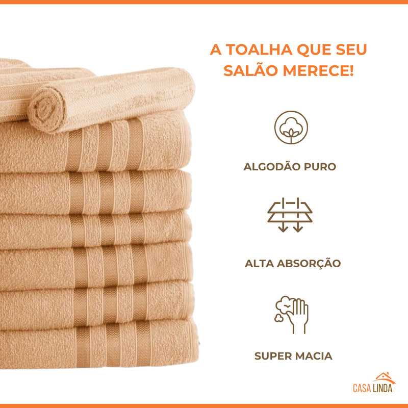 Kit 5 Toalhas De Rosto Para Salão 45x70 - Europa - Color