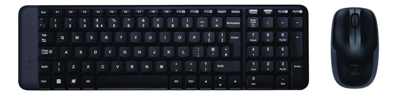 Kit de teclado e mouse sem fio Logitech MK220 Espanhol-América Latina de cor preto