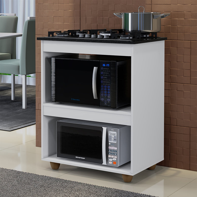 Kit Balcão Turim Com Fogão Cooktop 4 Bocas Itatiaia Preto