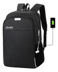 Mochila Anti Furto Polares Notebook Saída Cabo Aux Usb E Fone Ouvido Cor Preto