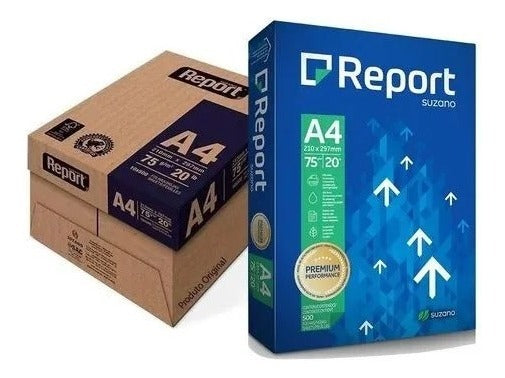 Papel Sulfite A4 75g Premium Report caixa com 2500 folhas cor branco