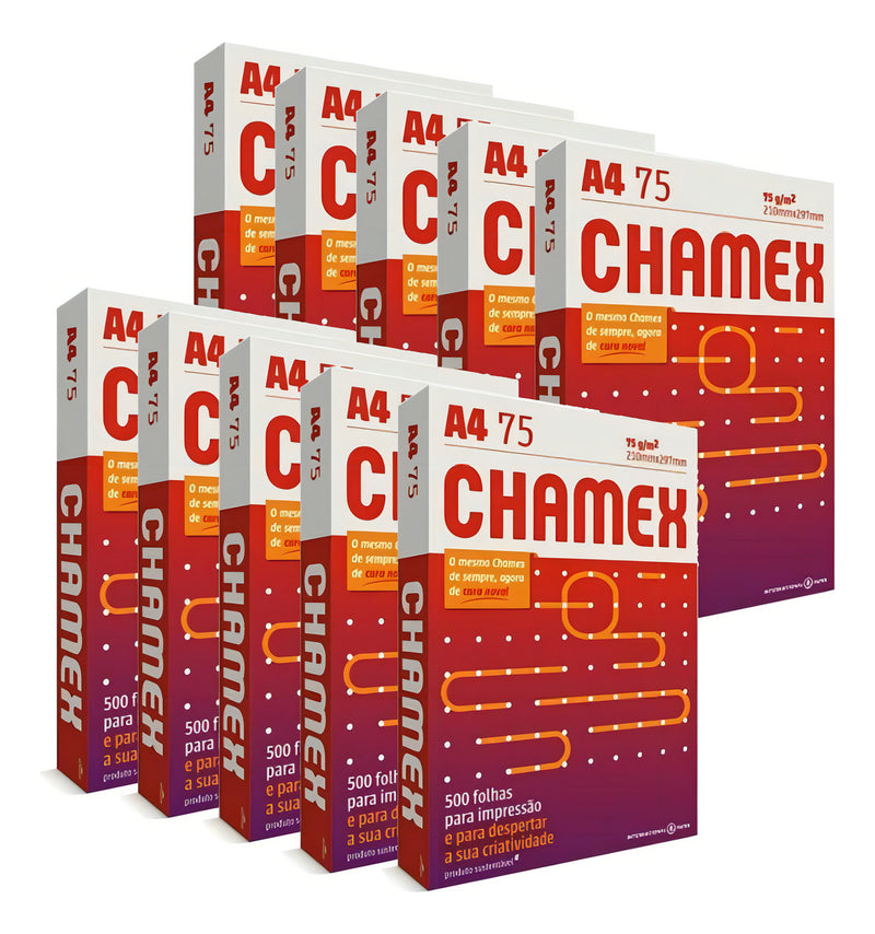 Papel Chamex Office A4 Sulfite 210x297 75g Resma 1000 Folhas Cor Branco