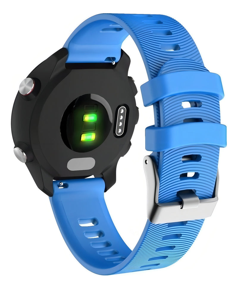 Pulseira Silicone Garmin Forerunner 245 645 Music Watch Cor Verde-claro Largura 20 Mm