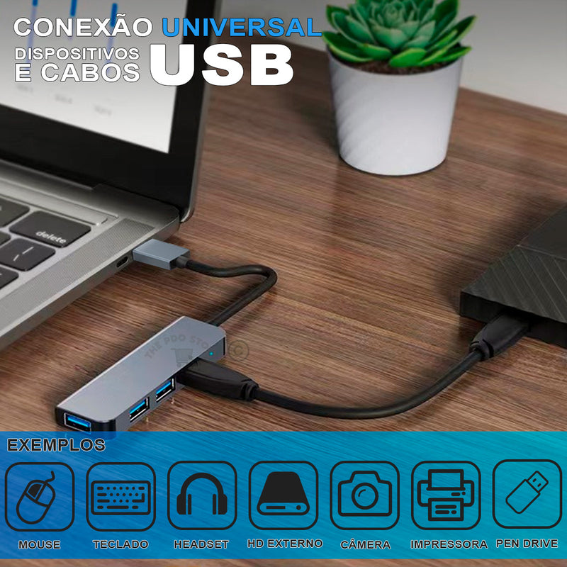 Hub Usb 8 Portas Usb 3.0 5 Gbps Extensor Adaptador Usb 3.0 Computador Pc Notebook Pdo Store