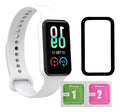Pulseira Silicone Borracha Para Xiaomi Amazfit Band 7 + Pel Cor Lilás