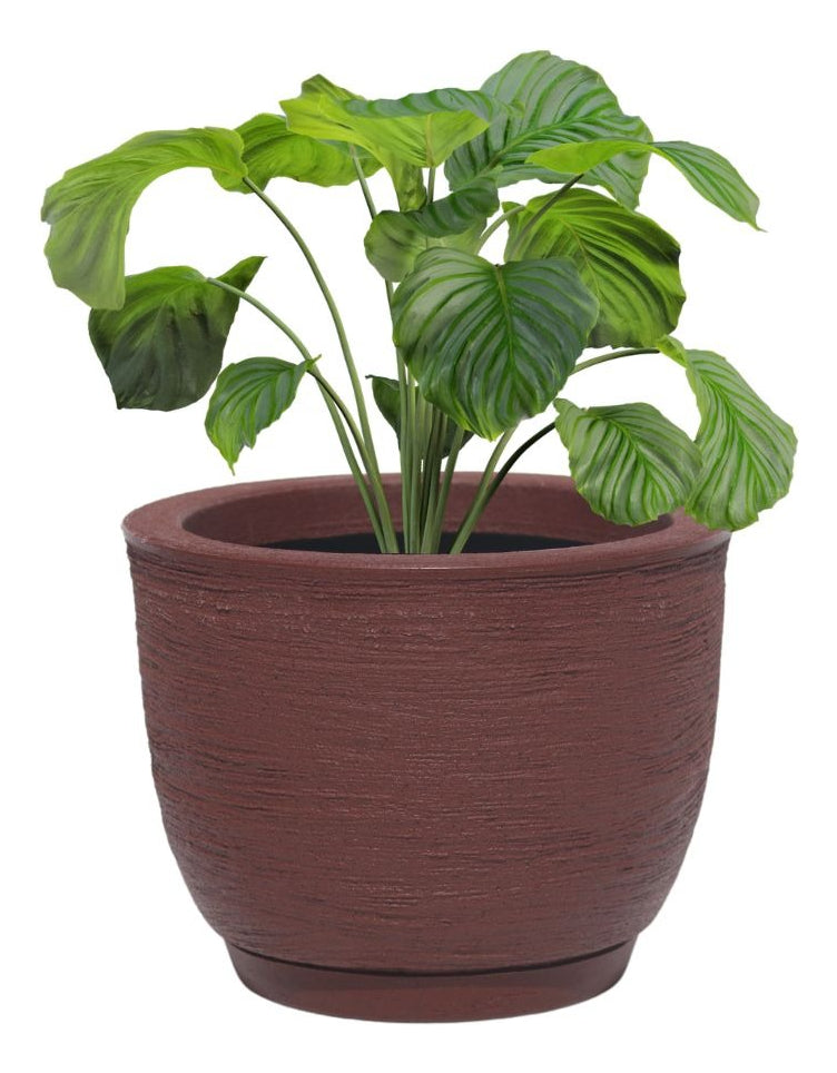Vaso Planta Decorativo Polietileno Jardim Bojo Escovado N1