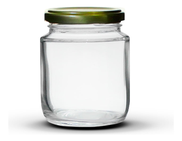 24 Potes De Vidro Belém 240ml Com Tampas Metálicas E Lacres Cor Vermelho Xadrez