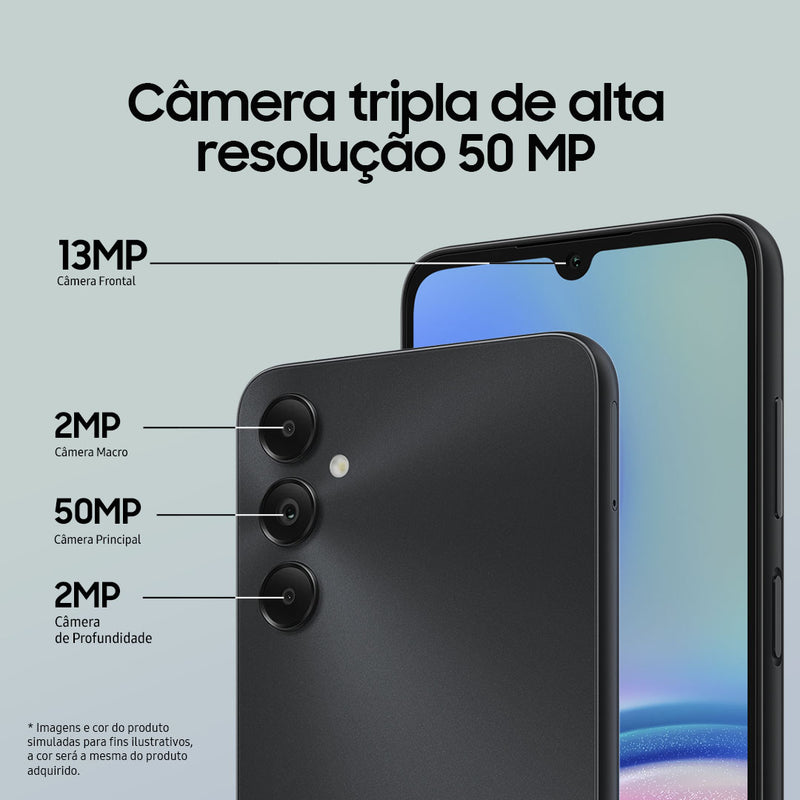 Samsung Galaxy A05s 128 GB Dual SIM Tela Infinita de 6,7'' Cor Violeta 6 GB RAM