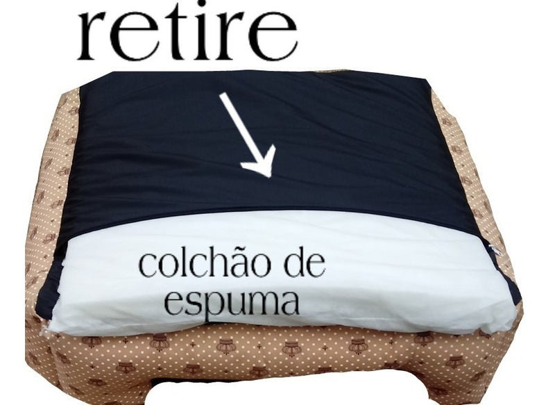 Cama Berço Gv Enxovais Pet Pequena Lavável - Resistente Cor Vermelho