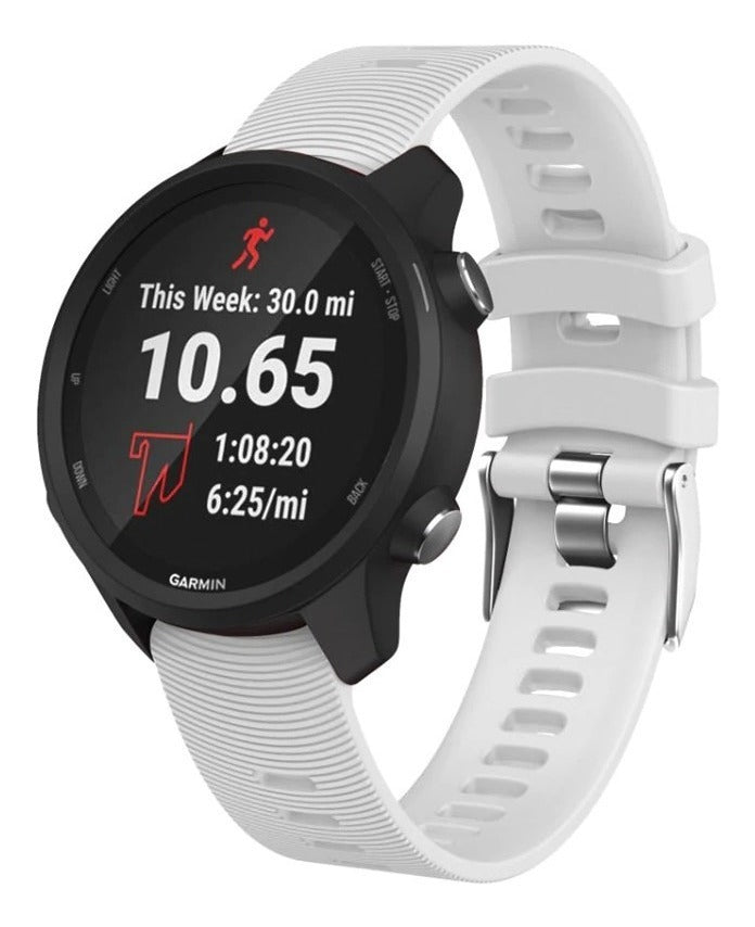 Pulseira Silicone Garmin Forerunner 245 645 Music Watch Cor Verde-claro Largura 20 Mm