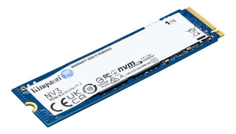 Ssd M.2 2280 Nvme Kingston 1tb Nv3 Snv3s/1000g Pci-e Gen 4.0 Formato M.2 2280 Velocidade De Leitura Até 6000 Mb/s E Gravação Até 4000 Mb/s Cor Azul-escuro