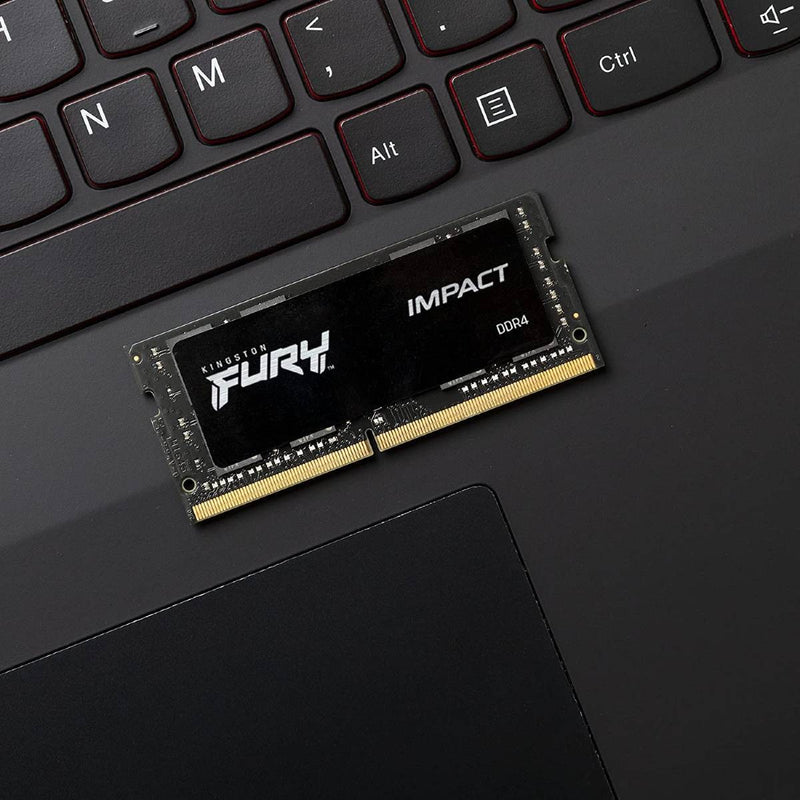 Memória RAM Para Notebook DDR4 16gb 3200Mhz CL20 Kingston Fury Impact KF432S20IB/16 Gamer Preto