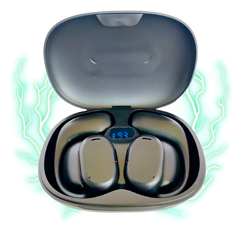Fone De Ouvido Bluetooth Gancho Sem Fio Esporte Corrida Cor Preto