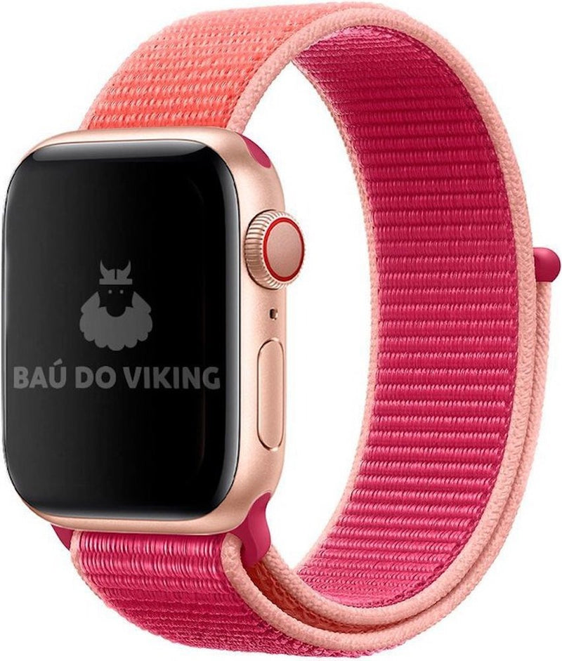 Pulseira Nylon Loop Preto-absoluto Compatível Apple Watch 46/45/44/ 49mm