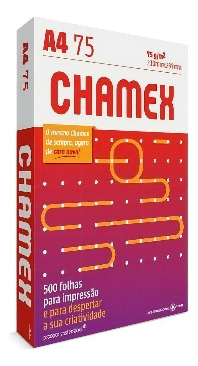 Papel Chamex Office A4 Sulfite 210x297 75g Resma 1000 Folhas Cor Branco