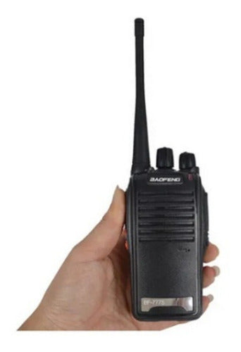 Kit 2 Walkie Talkie Bf-777s Radio Comunicador Fone Baofeng Cor Preto