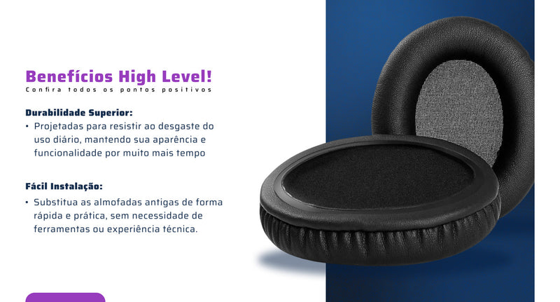Espumas Earpad Almofadas Par Compatível com Hyperx Cloud Stinger Cloud Cor Preto Couro PU Casa do Periférico