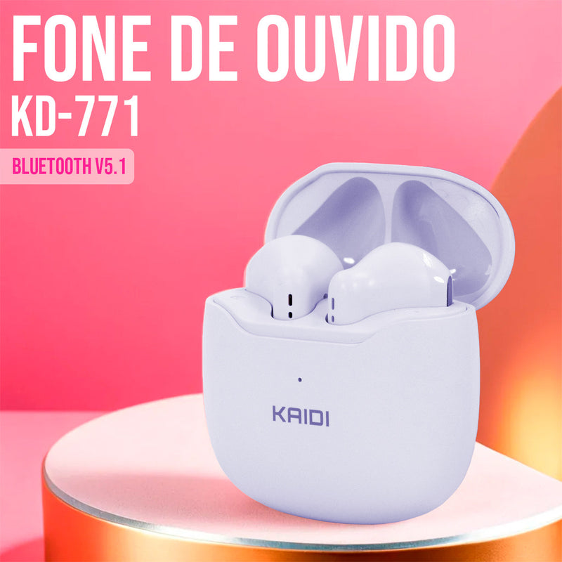 Fone De Ouvido Sem Fio Kaidi Tws Bluetooth 5.0 Touch Kd-771