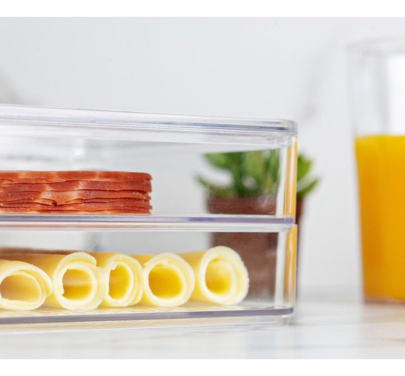 Porta Frios Duplo Geladeira Clear Fresh Natural Ou Cozinha Cor Água