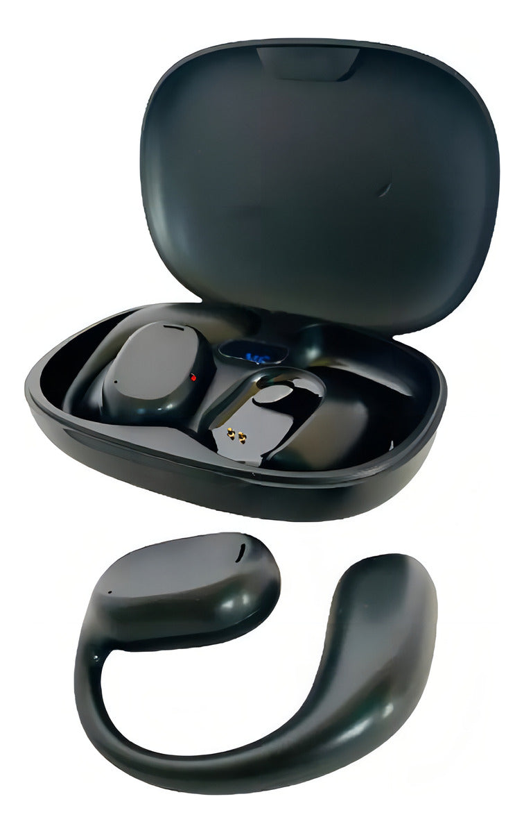 Fone De Ouvido Bluetooth Gancho Sem Fio Esporte Corrida Cor Preto