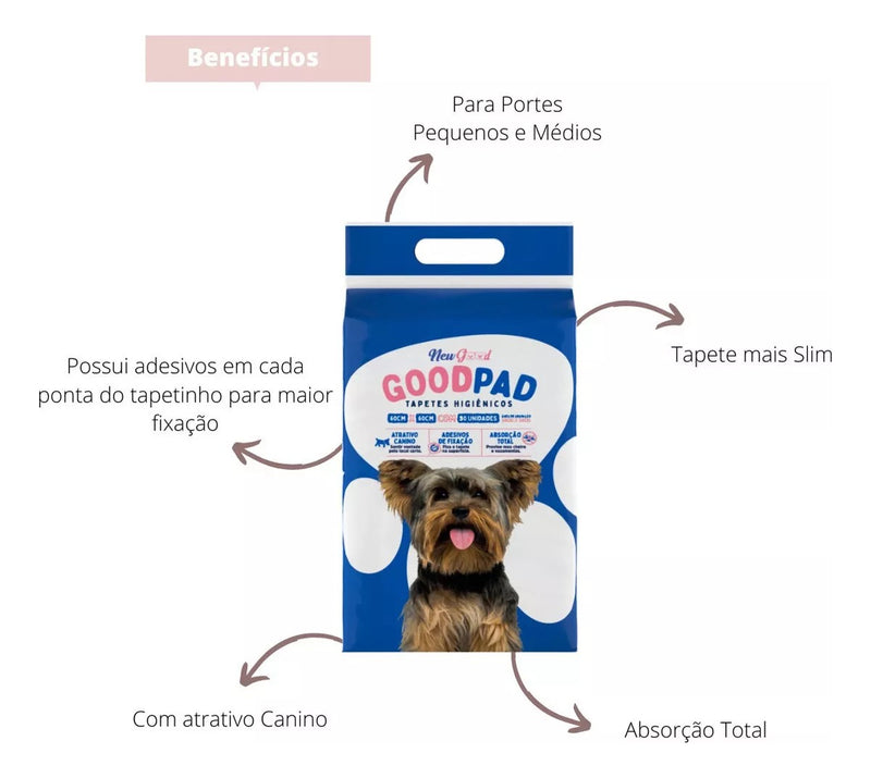 Tapete higiênico Petlike Good Pad 80x60cm 30 unidades