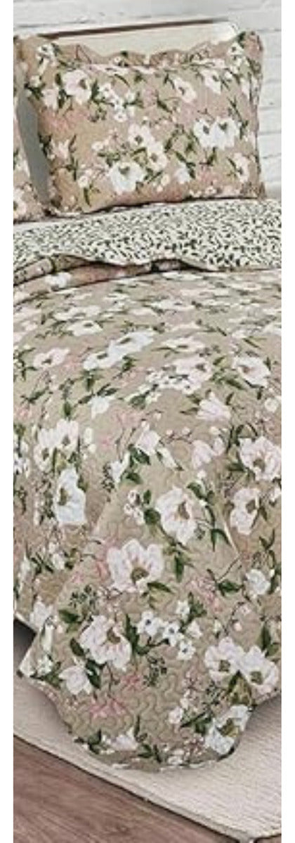 Kit Cobre Leito Colcha Queen Patchwork Evolution Dupla Face 3 pçs Camesa