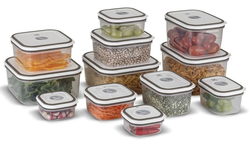 Kit Potes Herméticos Plásticos Cinza 12 Unidades Electrolux