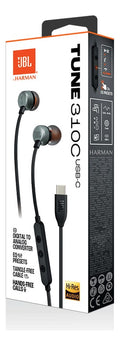 Fone de Ouvido Com Fio Tune 310C USB-C JBL - Preto