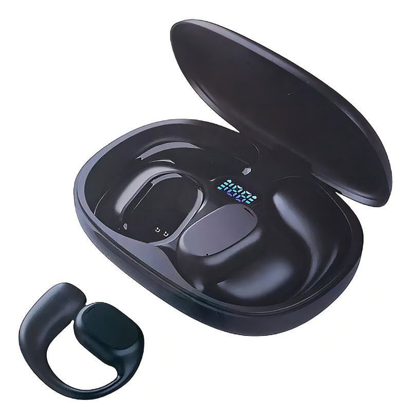 Fone De Ouvido Bluetooth Gancho Sem Fio Esporte Corrida Cor Preto