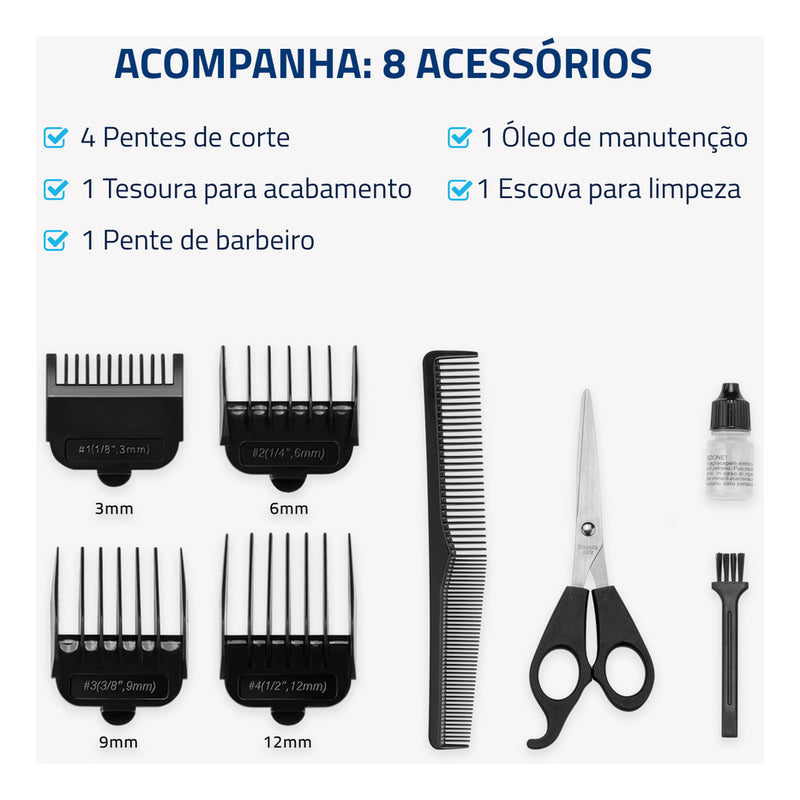 Maleta com Cortador De Cabelos, Mondial, 10W - CR-09M