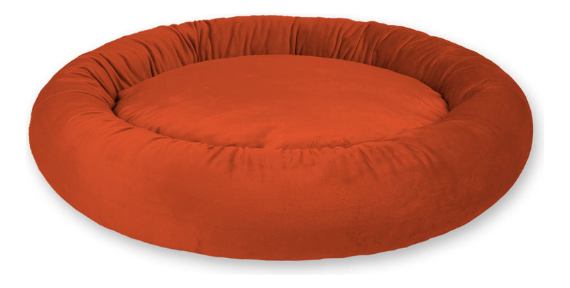 Cama Pet Luxo Cães Gatos Confortável Redonda Impermeável G Cor Marrom Desenho Liso
