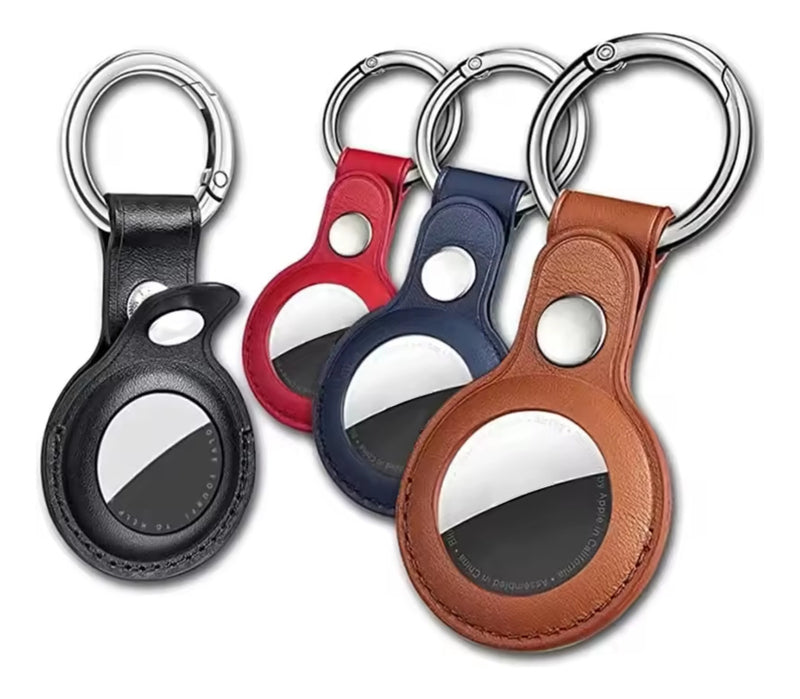 Capa Case De Couro Para Airtag Com Chaveiro Premium