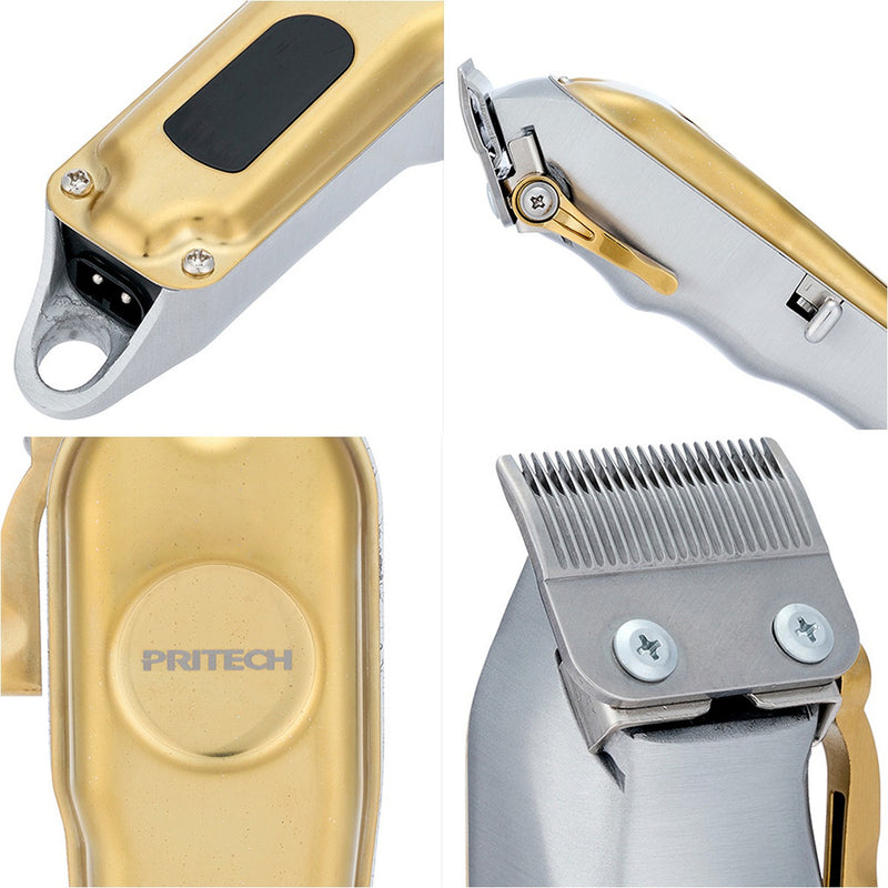 Máquina Barbear Cortar Cabelo Pritech Elétrica Sem Fio