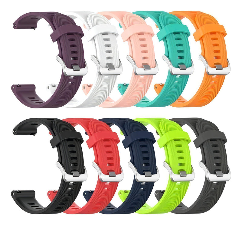 Pulseira Silicone Garmin Forerunner 245 645 Music Watch Cor Verde-claro Largura 20 Mm