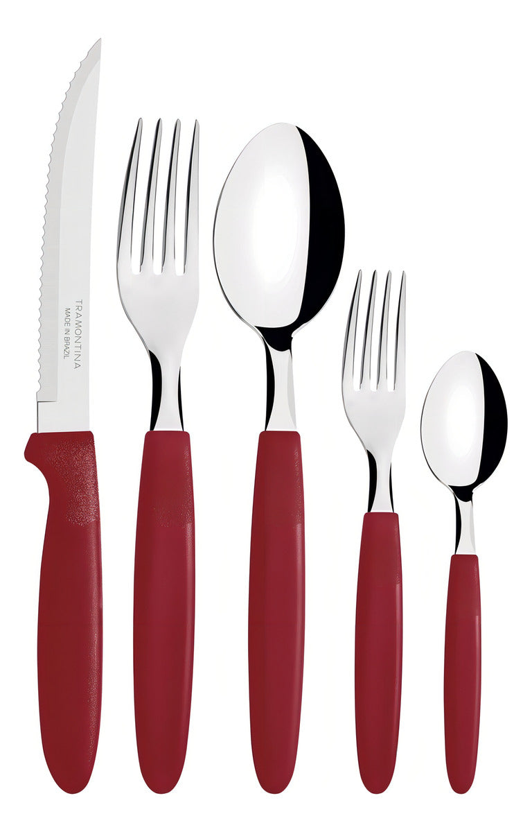Faqueiro Tramontina Ipanema Inox 24 Pçs Serve Até 6 Pessoas Cor Branco