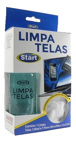 Limpa Telas Start 120ml mais Pano Microfibra