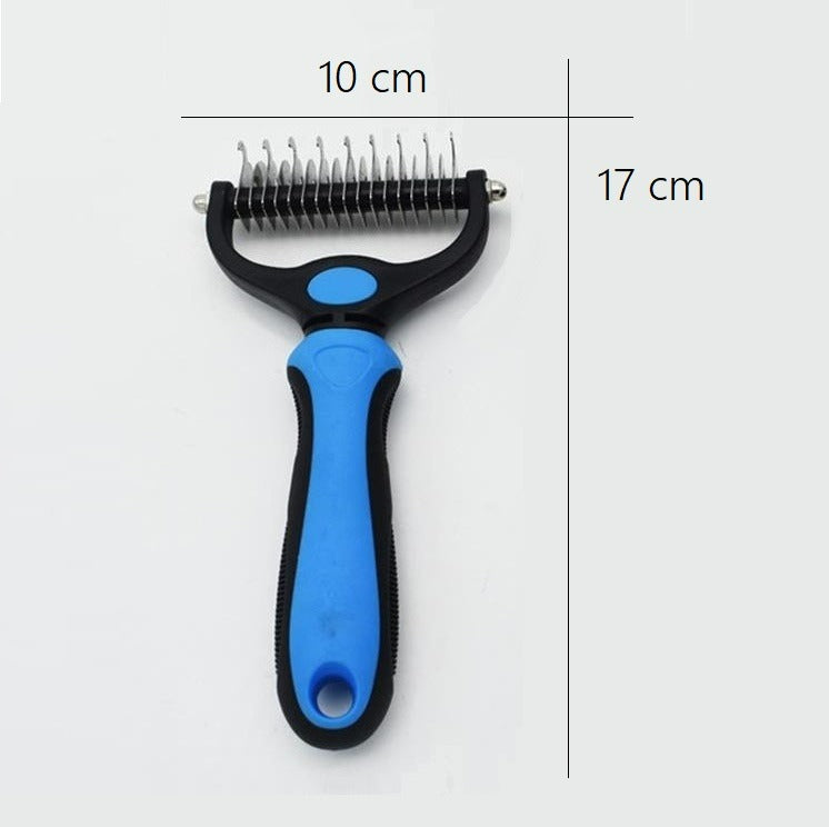 Rasqueadeira Removedor Tira Pelos Mortos Pets Gatos Grande Cor Azul E Preto - G