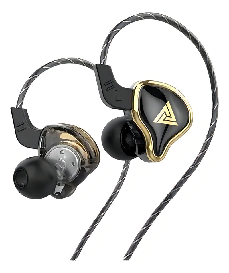 Fone De Ouvido Qkz Ak6 Ares Profissional Retorno De Palco Dj Cor Preto