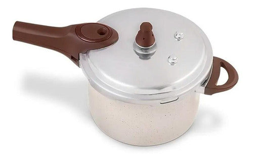 Brinox Pressure Panela de Pressão Revestimento Cerâmica Indução 4,2L cor Vanilla