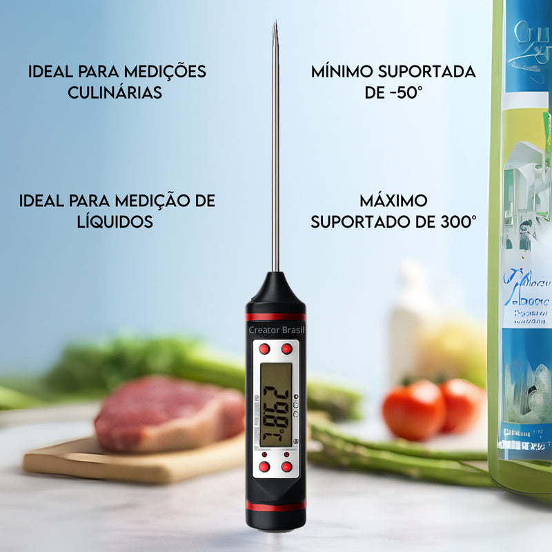 Termômetro Trad K-10-4 Culinário Digital Carnes Liquido Marca Creator Brasil