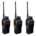 Kit 3 Radio Comunicador Walktalk 12km Segurança Profissional Cor Preto
