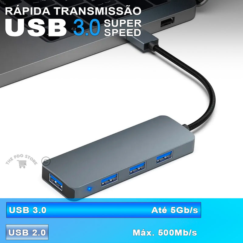 Hub Usb 8 Portas Usb 3.0 5 Gbps Extensor Adaptador Usb 3.0 Computador Pc Notebook Pdo Store