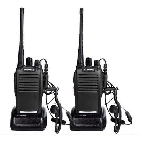 Kit 2 Radio De Comunicaçao Wok Tok Profissional Longo Alcanç Cor Preto