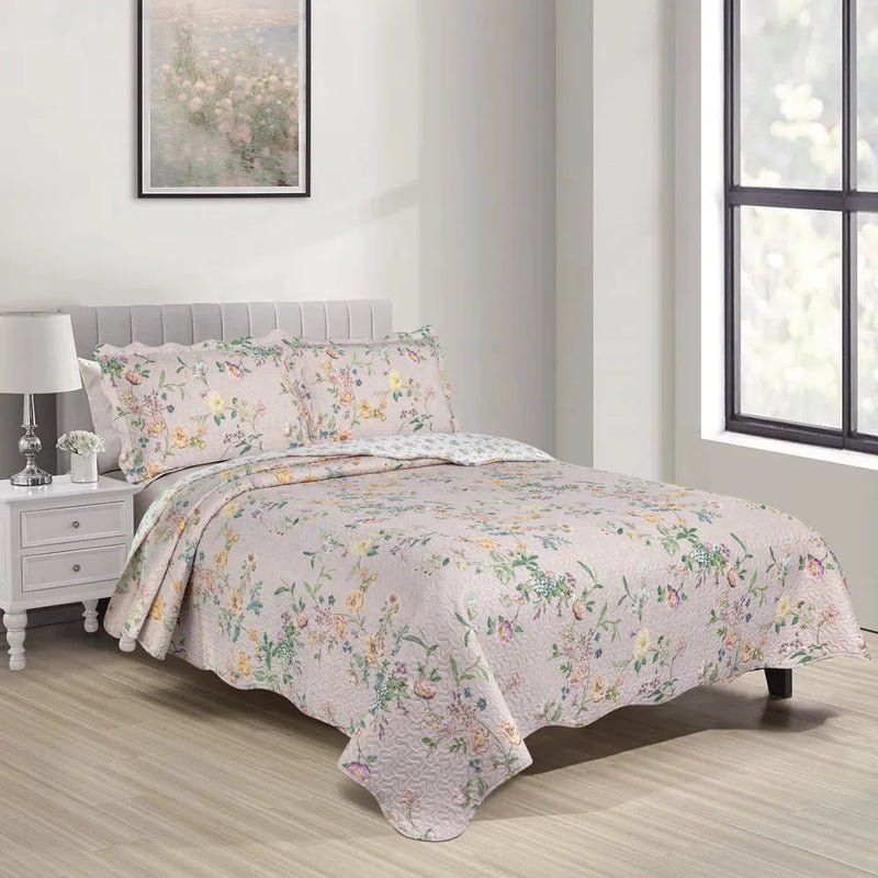 Kit Cobre Leito Colcha King Patchwork Evolution Dupla Face 3 pçs Camesa