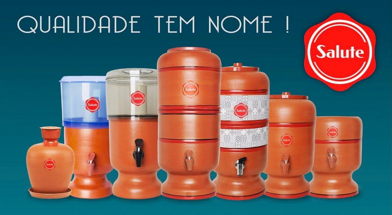 Filtro De Barro Salute 16 Litros Com Vela Tripla Ação E Bóia
