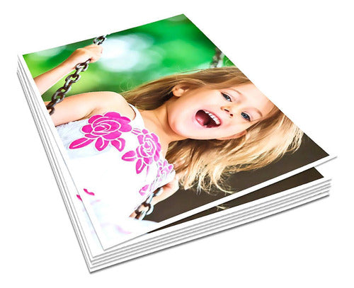Kit 200 Folhas Papel Fotografico A4 Glossy 180g Masterprint Cor Branco