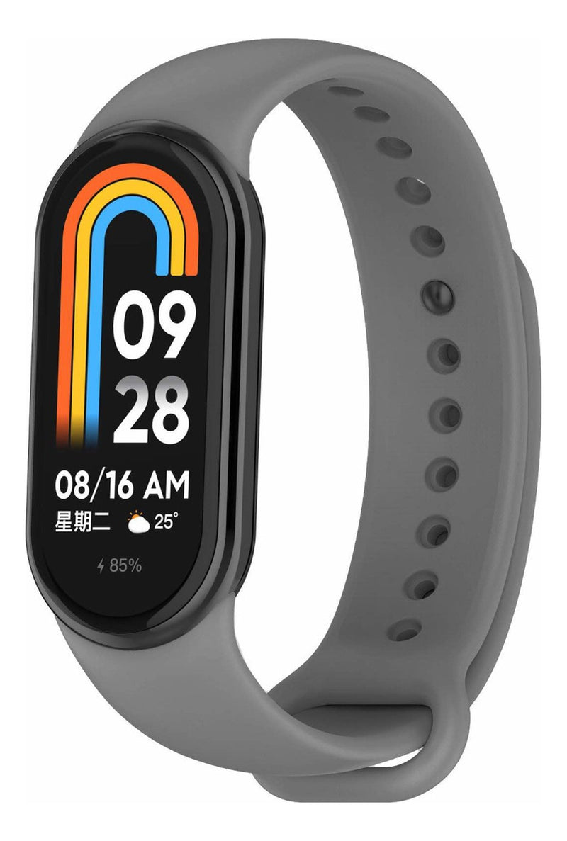 Pulseira De Silicone Trava Metal Sport Para Xiaomi Mi Band 9 Cor Vermelho