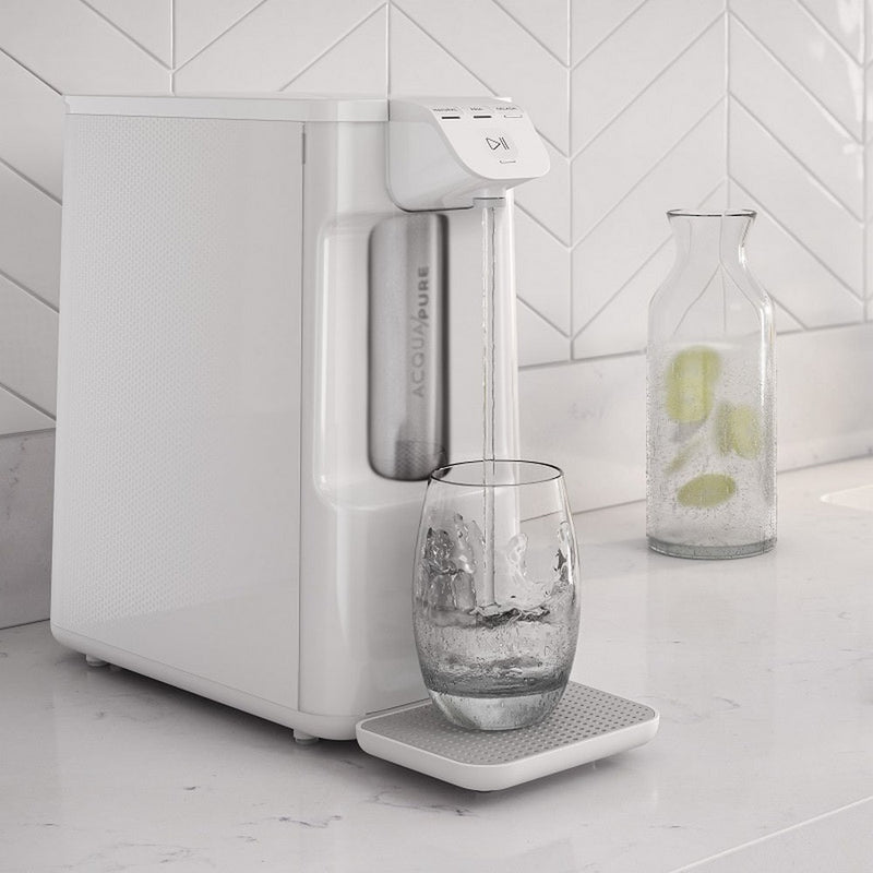 Purificador de Água Gelada Fria e Natural Eletronico Placa Compacto Electrolux PE12B com Filtro Carvão 6 meses ou 3000L Painel Touch Branco
